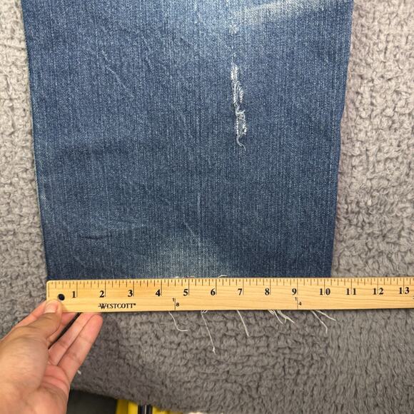 Vintage Y2K Ed Hardy Jeans 38x30 Christian Audigier Embroidered Skull Baggy - Picture 14 of 16